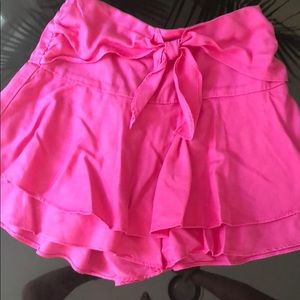 Pink Flare ruffle skort